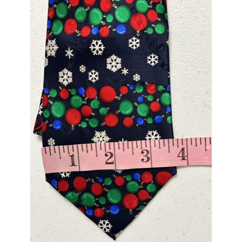 NWOT Hallmark Yule Tie‎ Greetings Men's Vintage Christmas Snowflakes & Ornaments